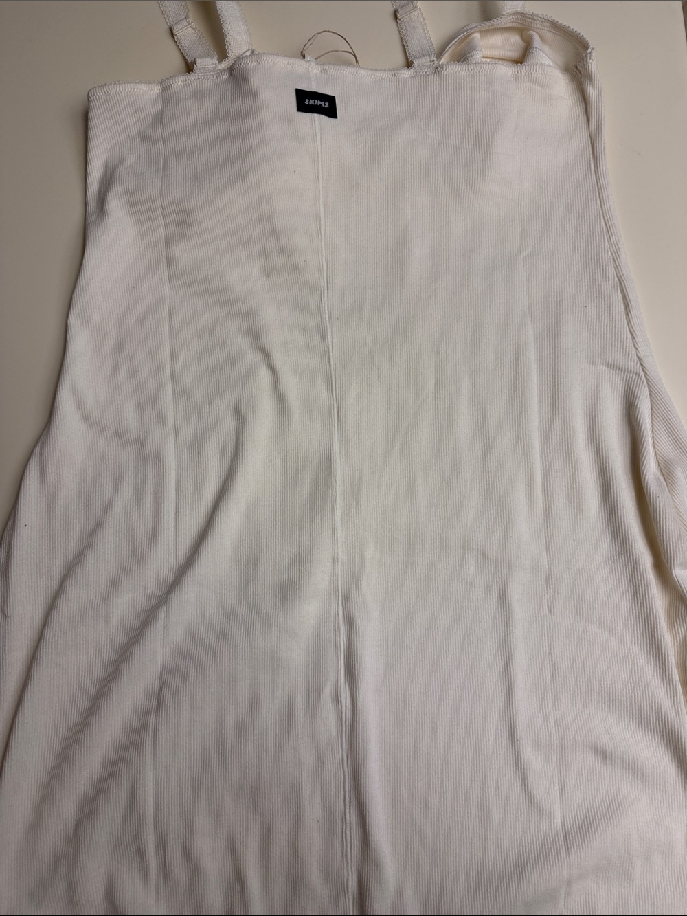 SKIMS White Ribbed Mini Dress - Picture 3 of 7